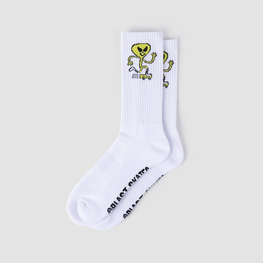 Blast Skates Alien Mascot Socken Crew Socks white - Socken - Rollbrett Mission