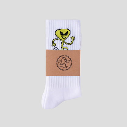 Blast Skates Alien Mascot Socken Crew Socks white - Socken - Rollbrett Mission
