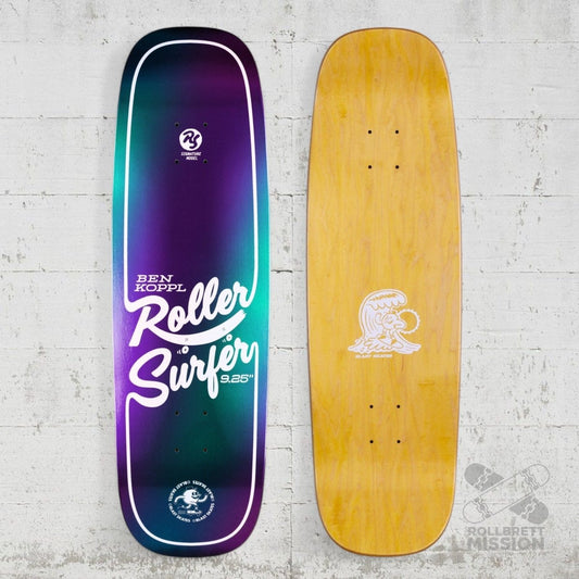 Blast Skates Ben Koppl Iridescent Roller Surfer 9.25 Shaped Deck - Skateboard - Decks - Rollbrett Mission