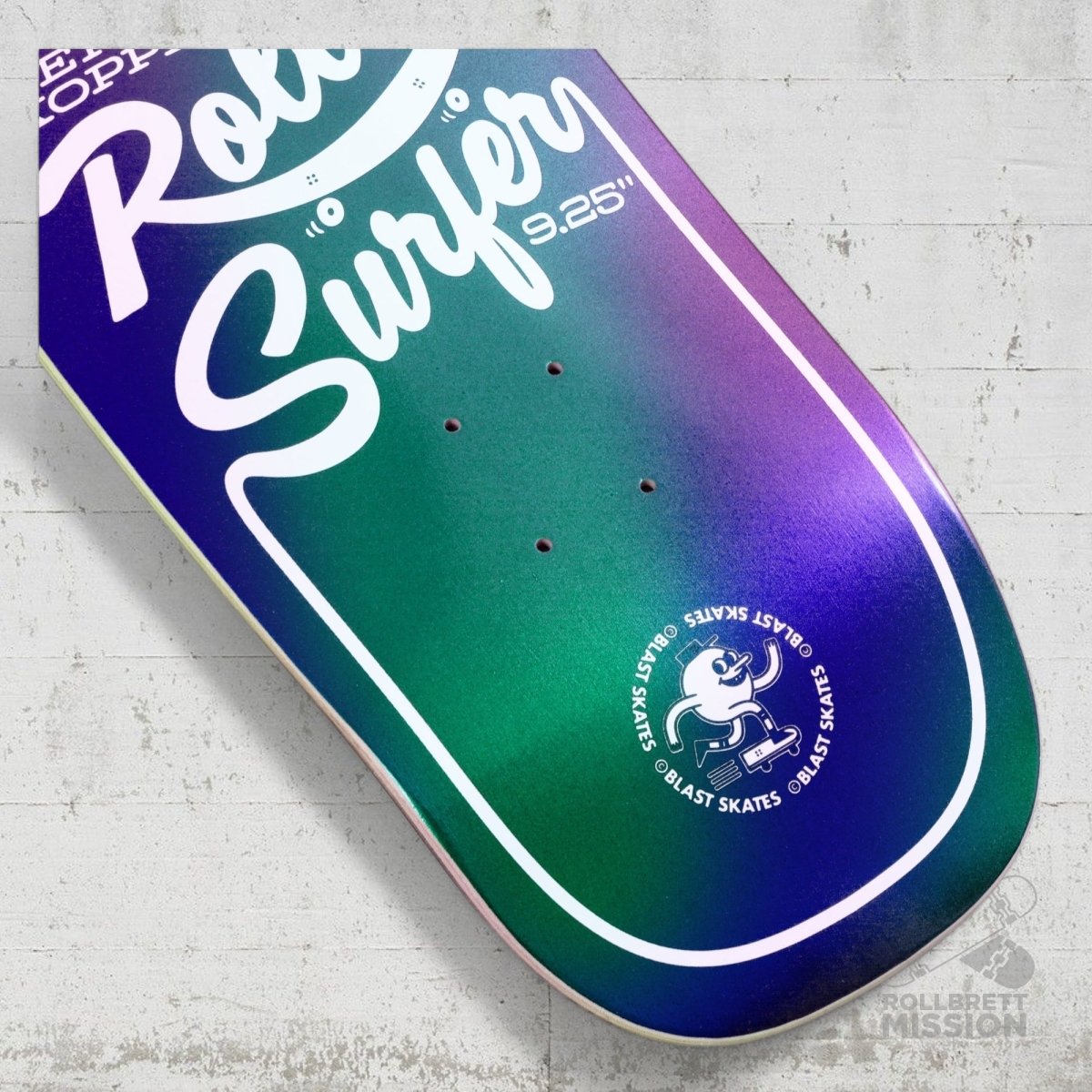 Blast Skates Ben Koppl Iridescent Roller Surfer 9.25 Shaped Deck - Skateboard - Decks - Rollbrett Mission