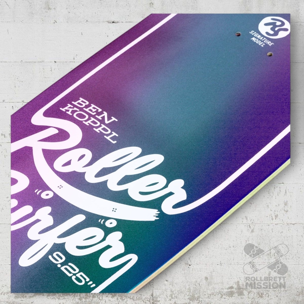 Blast Skates Ben Koppl Iridescent Roller Surfer 9.25 Shaped Deck - Skateboard - Decks - Rollbrett Mission