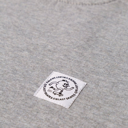 Blast Skates Crew Neck Sweatshirt Round Logo ash grey - Shirts & Tops - Rollbrett Mission