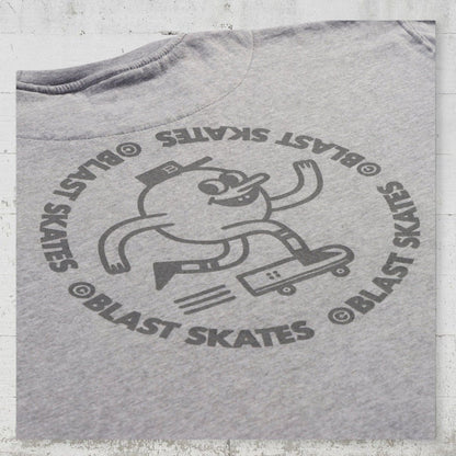 Blast Skates Crew Neck Sweatshirt Round Logo ash grey - Shirts & Tops - Rollbrett Mission