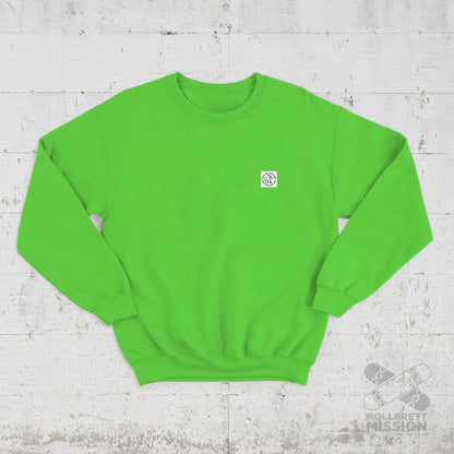 Blast Skates Crew Neck Sweatshirt Round Logo lime green - Shirts & Tops - Rollbrett Mission