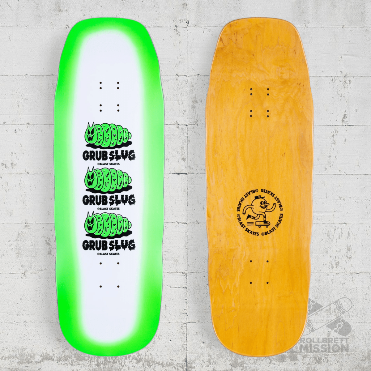Blast Skates Grub Slug 10.5" new Shaped Deck - Skateboard - Decks - Rollbrett Mission