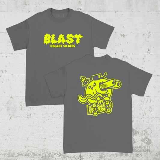 Blast Skates Kids T-Shirt Mini Blaster charcoal - Rollbrett Mission