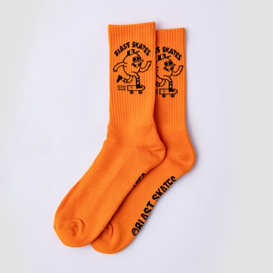 Blast Skates Logo Crew Crew Socks Socken orange - Socken - Rollbrett Mission