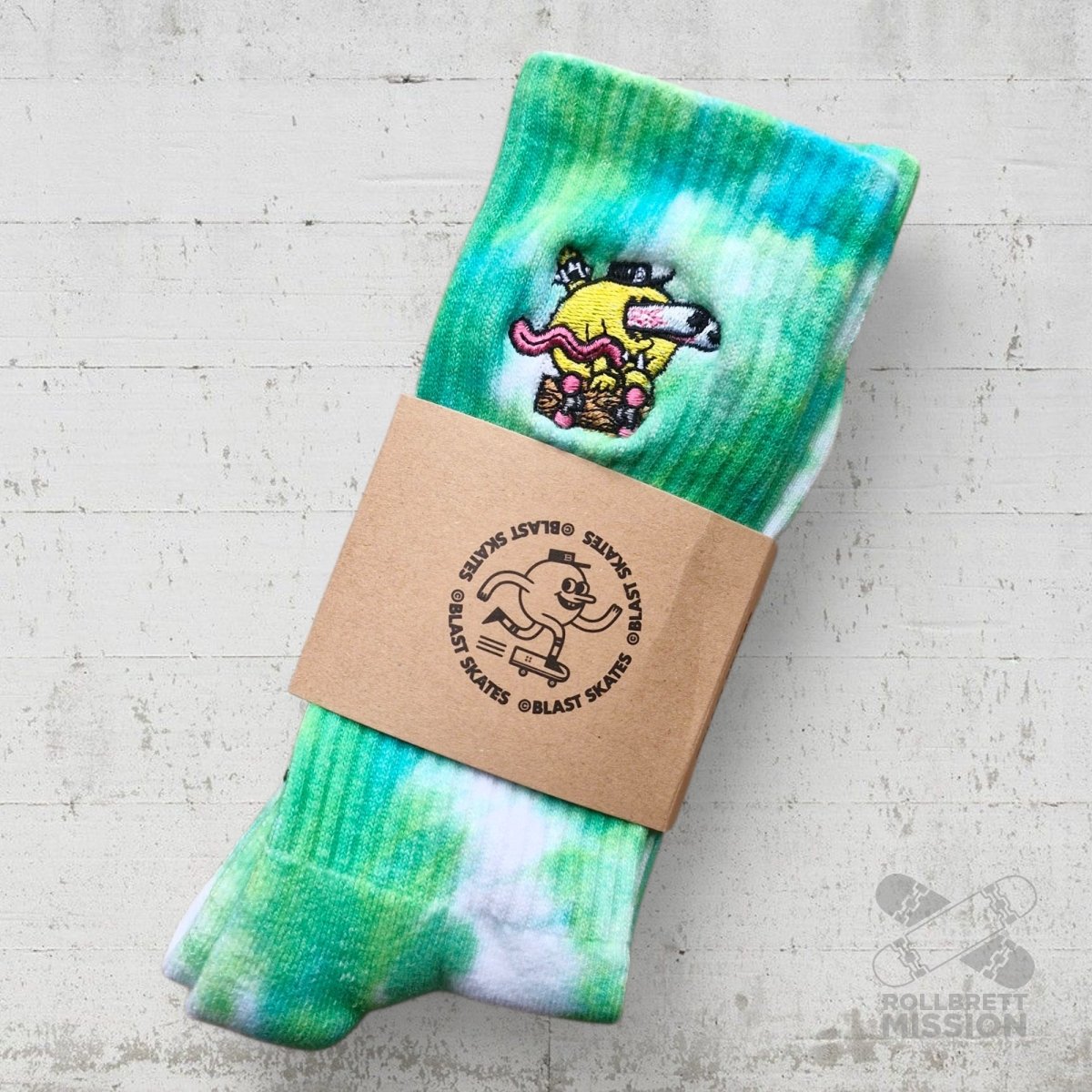Blast Skates Socken Acid Blaster Embroidered Socks tie dye - Socken - Rollbrett Mission