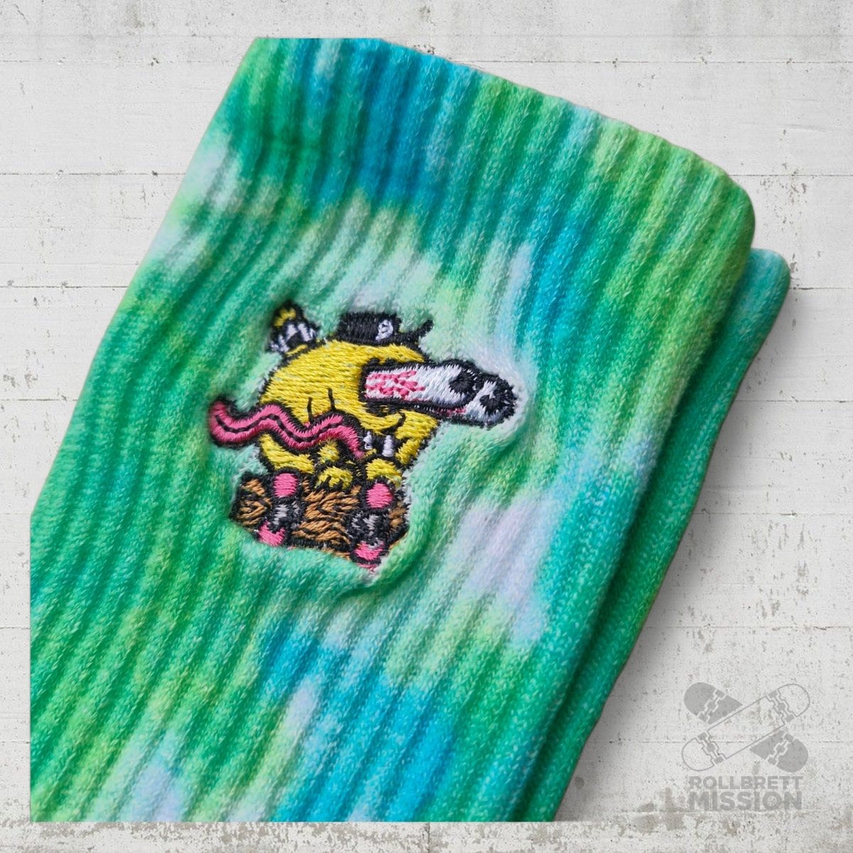 Blast Skates Socken Acid Blaster Embroidered Socks tie dye - Socken - Rollbrett Mission