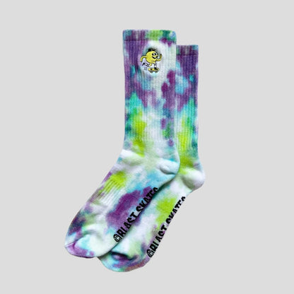 Blast Skates Socken Embroidered Socks tie dye - Socken - Rollbrett Mission