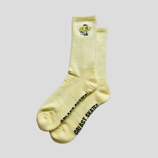 Blast Skates Socken Embroidered Socks yellow - Socken - Rollbrett Mission