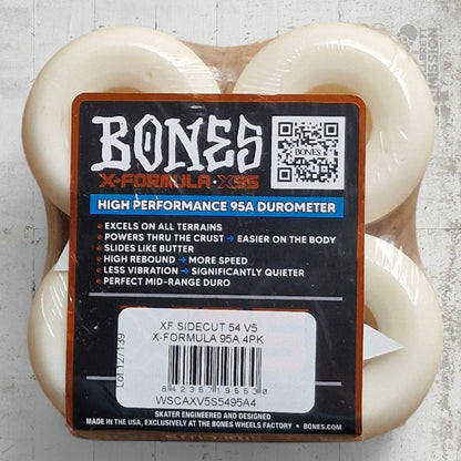 Bones X - Formula 95A 54mm V5 Sidecut Wheels - Skateboard - Rollen - Rollbrett Mission