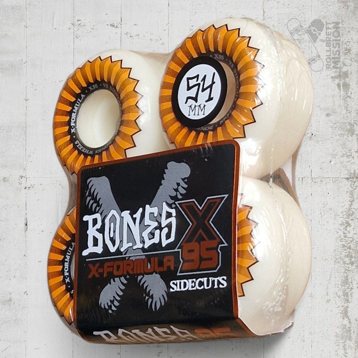 Bones X - Formula 95A 54mm V5 Sidecut Wheels - Skateboard - Rollen - Rollbrett Mission