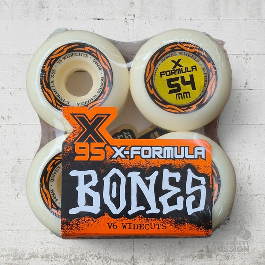 Bones X - Formula 95A 54mm V6 Widecut Annuals Wheels - Skateboard - Rollen - Rollbrett Mission