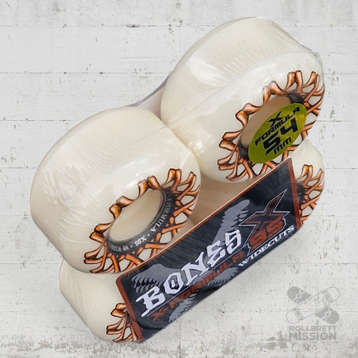 Bones X - Formula 95A 54mm V6 Widecut Wheels - Skateboard - Rollen - Rollbrett Mission