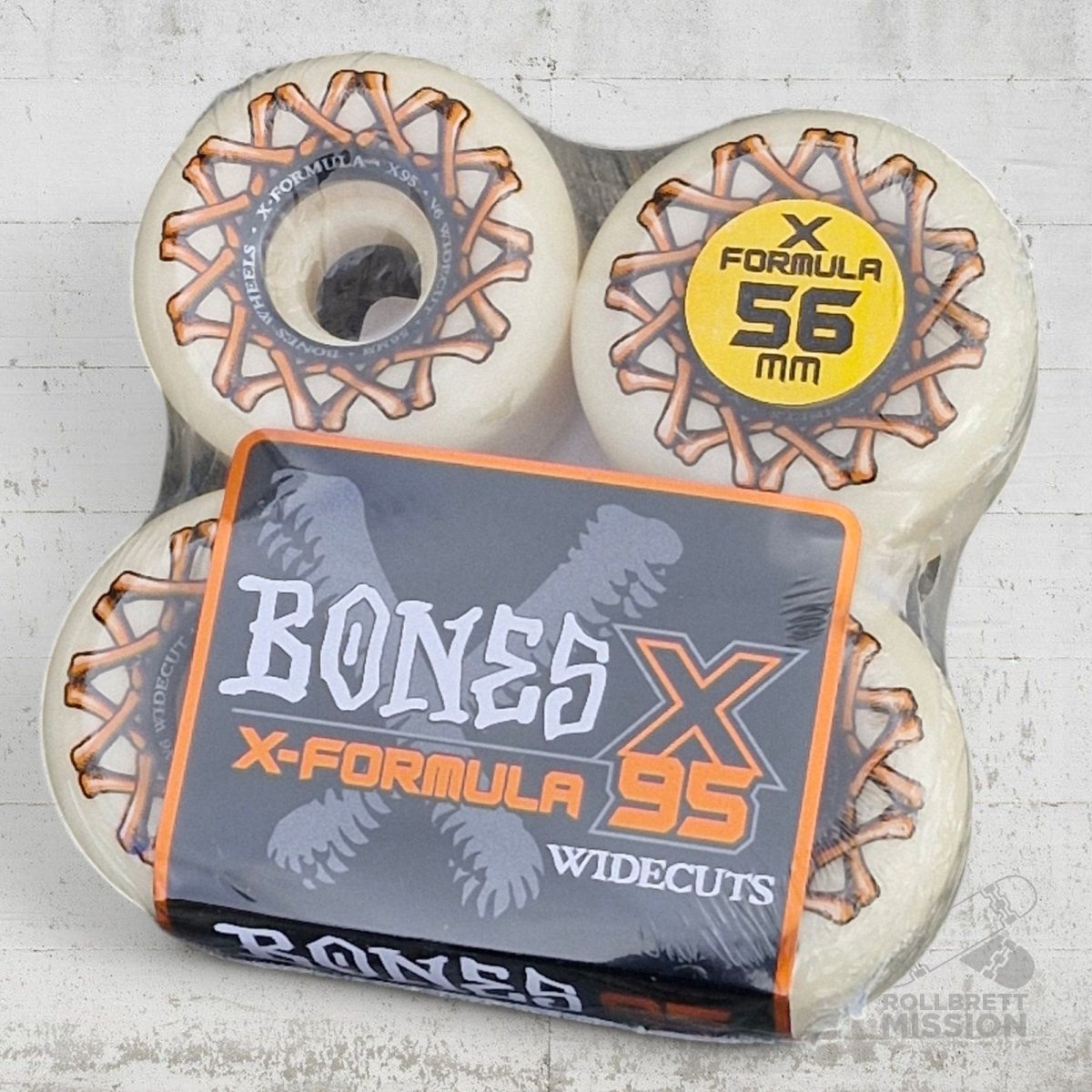 Bones X - Formula 95A 56mm V6 Widecut Wheels - Skateboard - Rollen - Rollbrett Mission