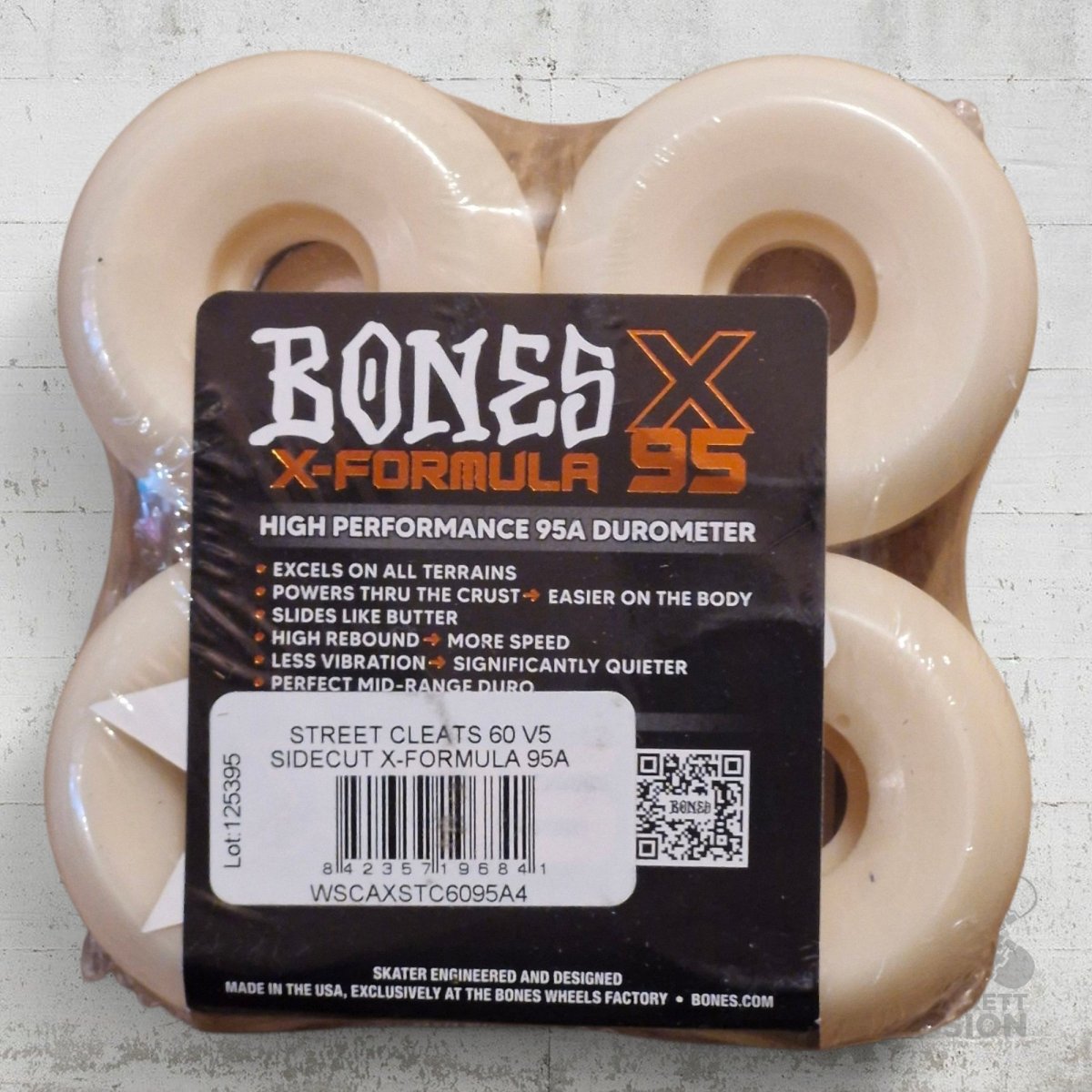 Bones X - Formula 95A 60mm Street Cleats V5 Sidecut Wheels - Skateboard - Rollen - Rollbrett Mission