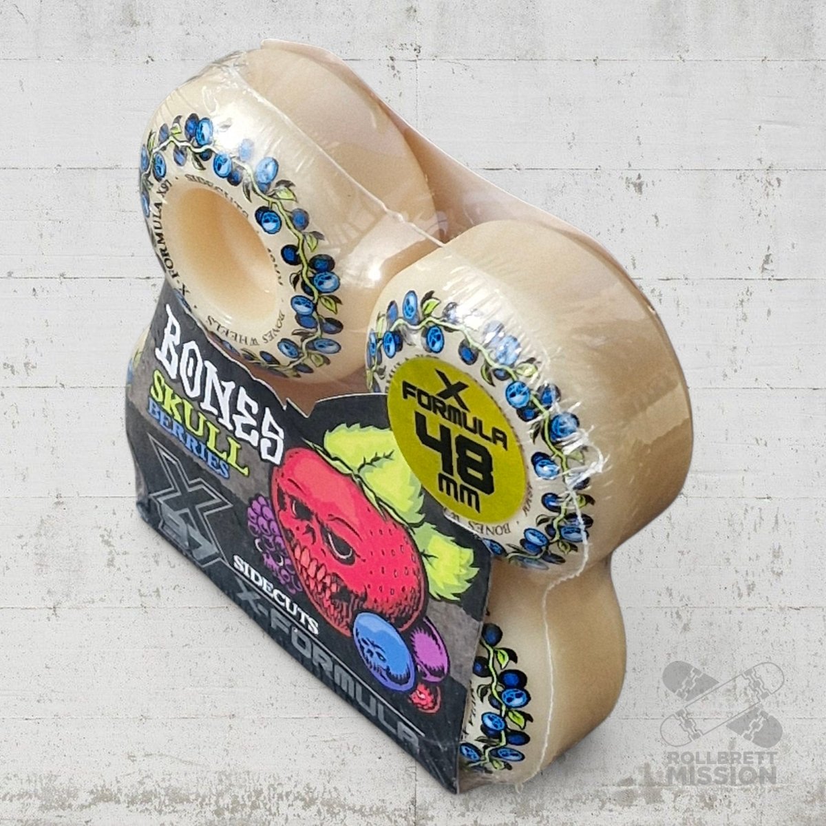 Bones X - Formula 97A 48mm V5 Sidecut Skull Berries Wheels - Skateboard - Rollen - Rollbrett Mission