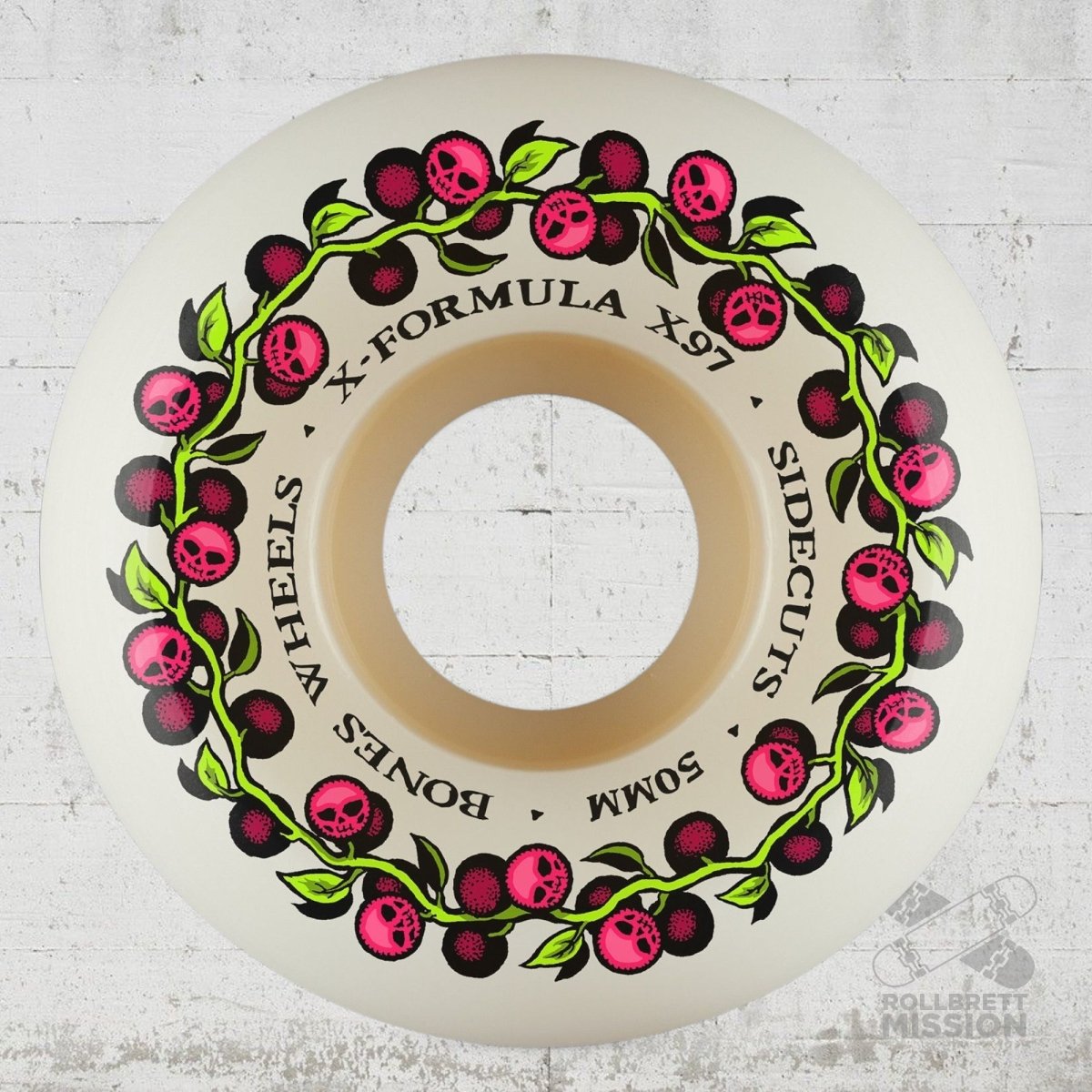 Bones X - Formula 97A 50mm V5 Sidecut Skull Berries Wheels - Skateboard - Rollen - Rollbrett Mission