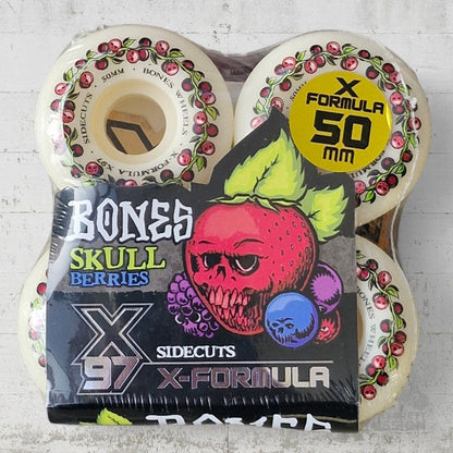 Bones X - Formula 97A 50mm V5 Sidecut Skull Berries Wheels - Skateboard - Rollen - Rollbrett Mission