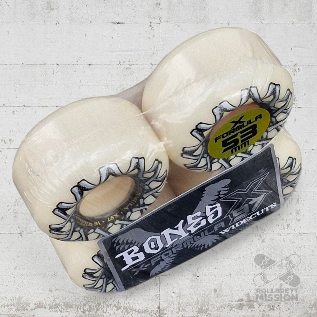Bones X - Formula 97A 53mm V6 Widecut Wheels - Skateboard - Rollen - Rollbrett Mission