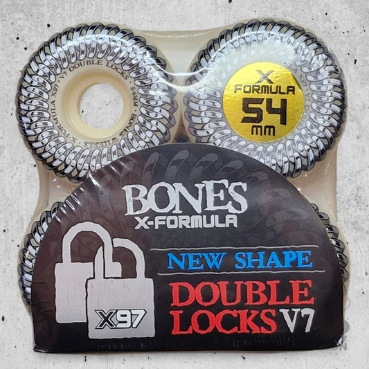 Bones X - Formula 97A 54mm Double Lock V7 Shape Wheels - Skateboard - Rollen - Rollbrett Mission