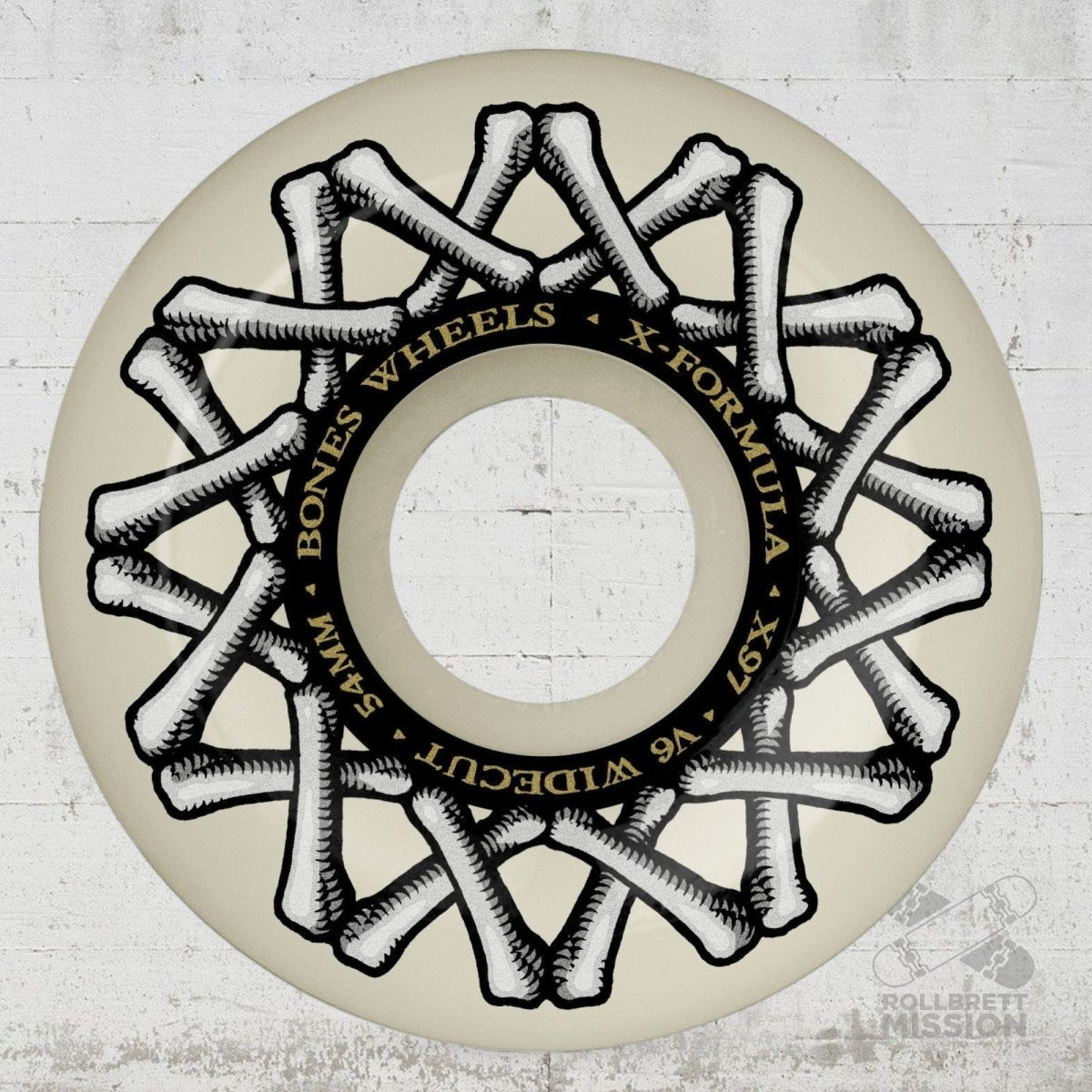Bones X - Formula 97A 54mm V6 Widecut Wheels - Skateboard - Rollen - Rollbrett Mission