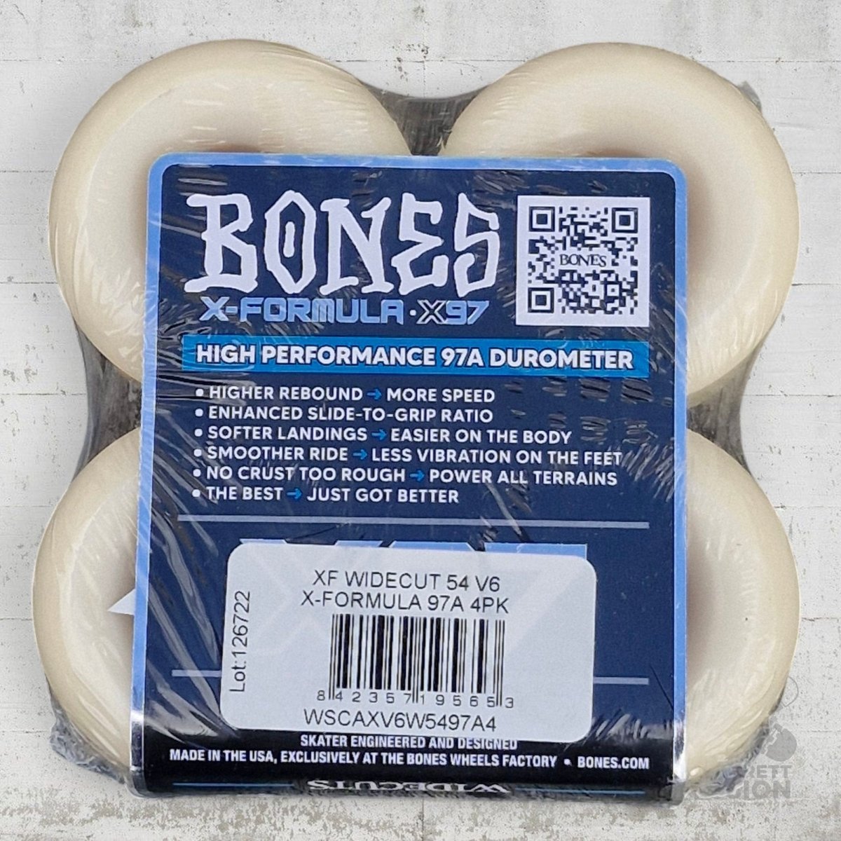 Bones X - Formula 97A 54mm V6 Widecut Wheels - Skateboard - Rollen - Rollbrett Mission