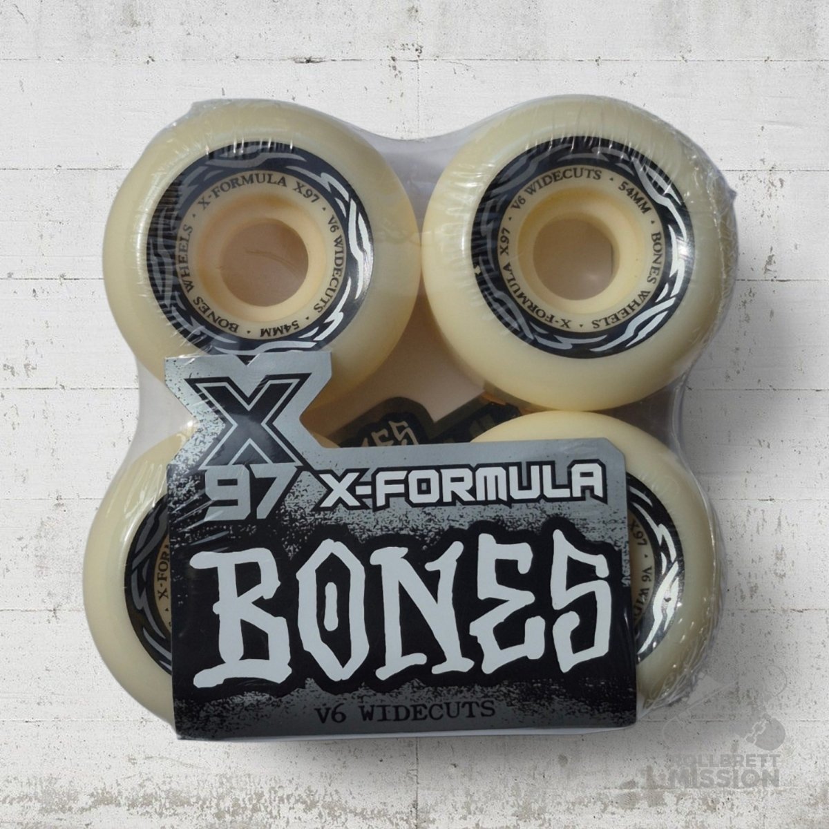 Bones X-Formula 97A 54mm Widecuts V6 Shape Wheels - Skateboard-Rollen - Rollbrett Mission