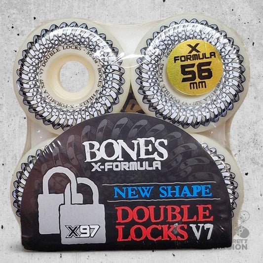 Bones X - Formula 97A 56mm Double Lock V7 Shape Wheels - Skateboard - Rollen - Rollbrett Mission