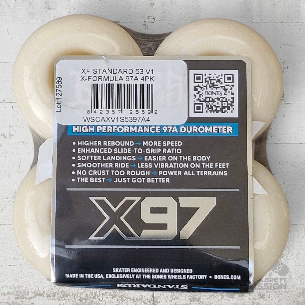 Bones X - Formula 97A V1 Standard Wheels - Skateboard - Rollen - Rollbrett Mission