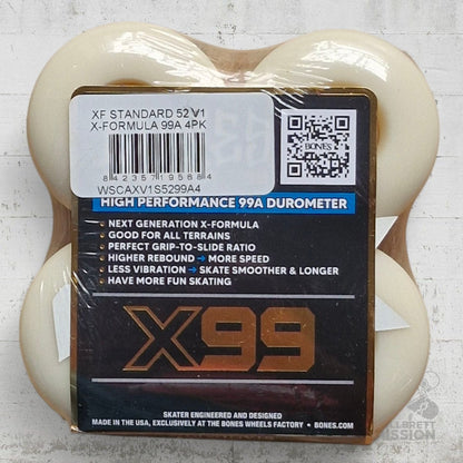 Bones X - Formula 99A 52mm V1 Standard Wheels - Skateboard - Rollen - Rollbrett Mission