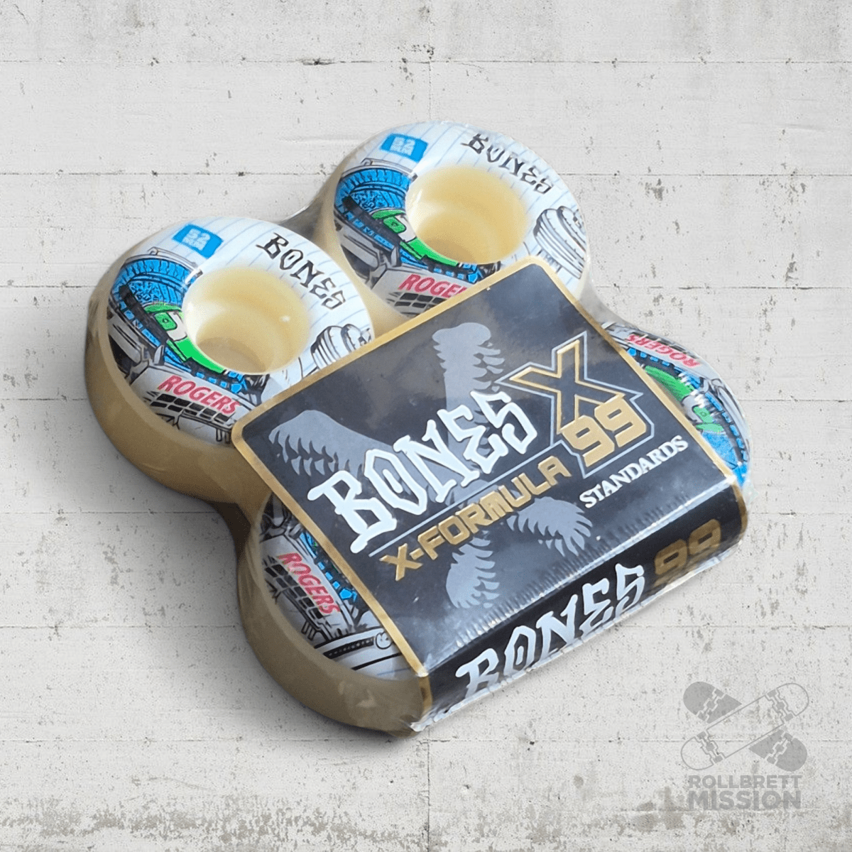 Bones X - Formula 99A 52mm V1 TJ Rogers Centre Wheels - Skateboard - Rollen - Rollbrett Mission