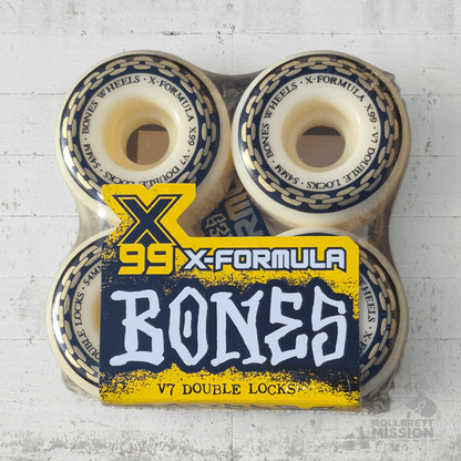 Bones X - Formula 99A 54mm Double Lock V7 Shape Annuals Wheels - Skateboard - Rollen - Rollbrett Mission