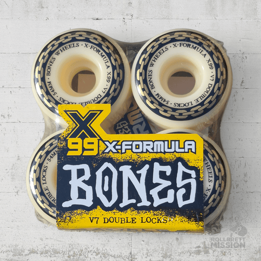 Bones X - Formula 99A 54mm Double Lock V7 Shape Annuals Wheels - Skateboard - Rollen - Rollbrett Mission