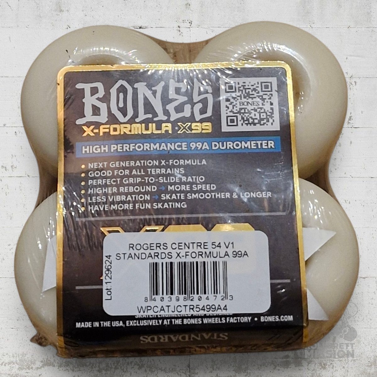 Bones X - Formula 99A 54mm V1 TJ Rogers Centre Wheels - Skateboard - Rollen - Rollbrett Mission
