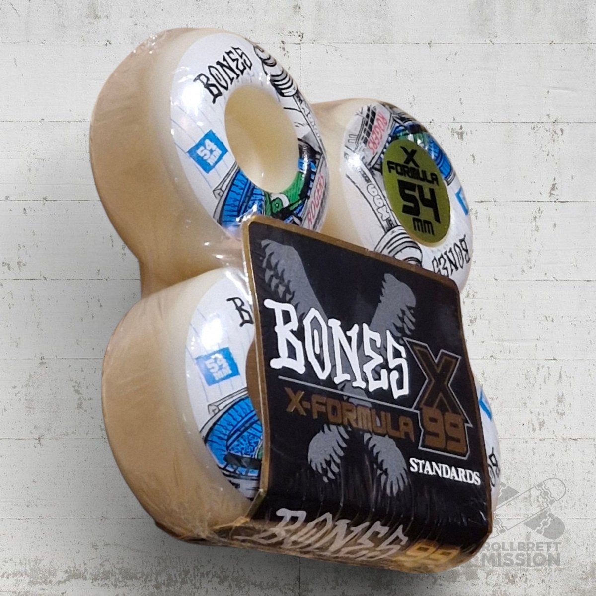 Bones X - Formula 99A 54mm V1 TJ Rogers Centre Wheels - Skateboard - Rollen - Rollbrett Mission