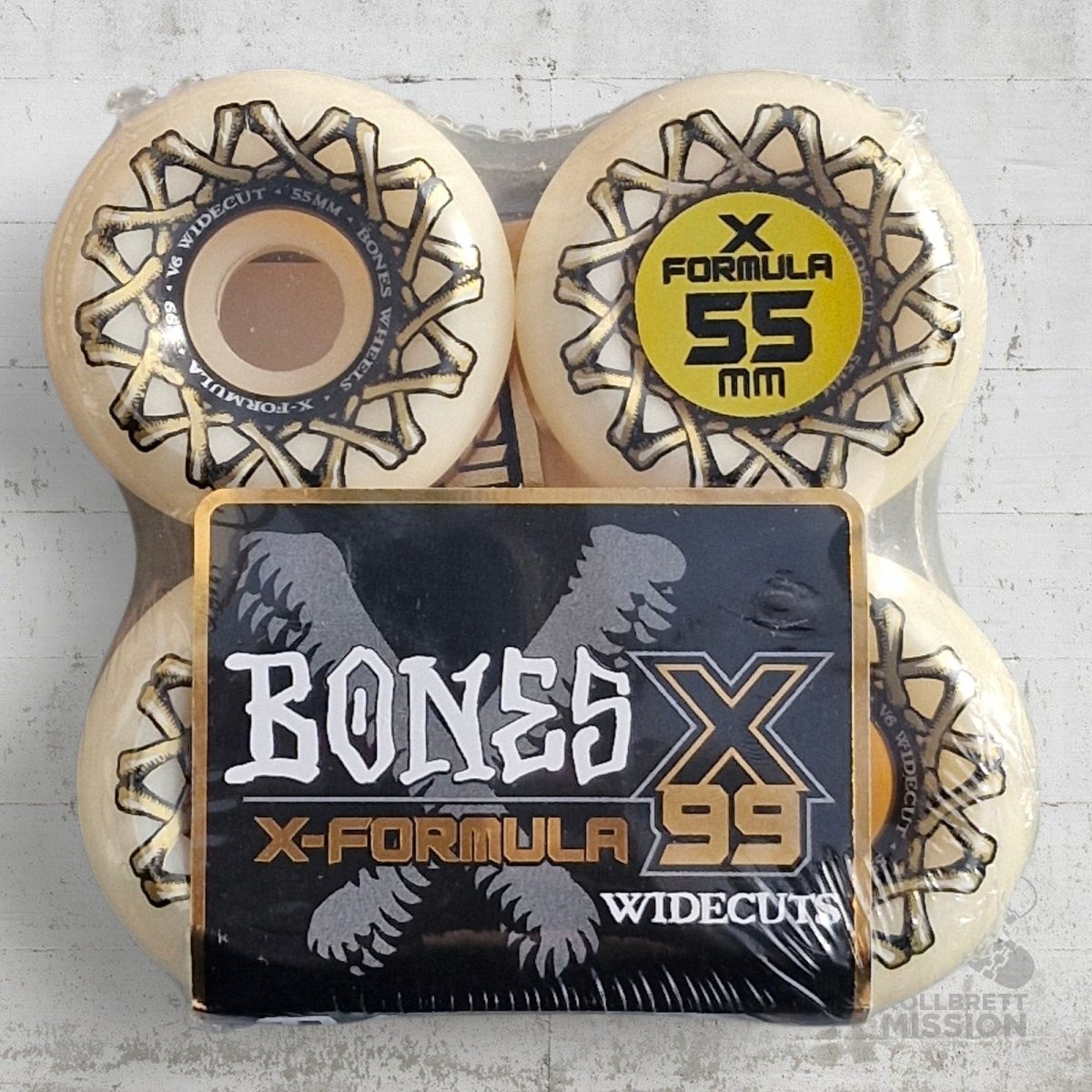 Bones X - Formula 99A 55mm V6 Wide Cut Wheels - Skateboard - Rollen - Rollbrett Mission
