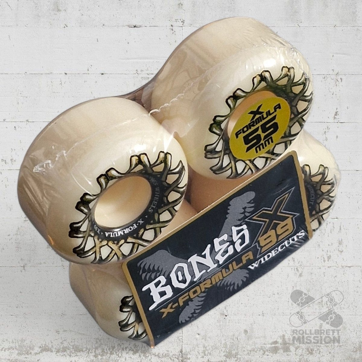 Bones X - Formula 99A 55mm V6 Wide Cut Wheels - Skateboard - Rollen - Rollbrett Mission