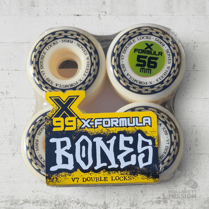Bones X - Formula 99A 56mm Double Lock V7 Shape Annuals Wheels - Skateboard - Rollen - Rollbrett Mission