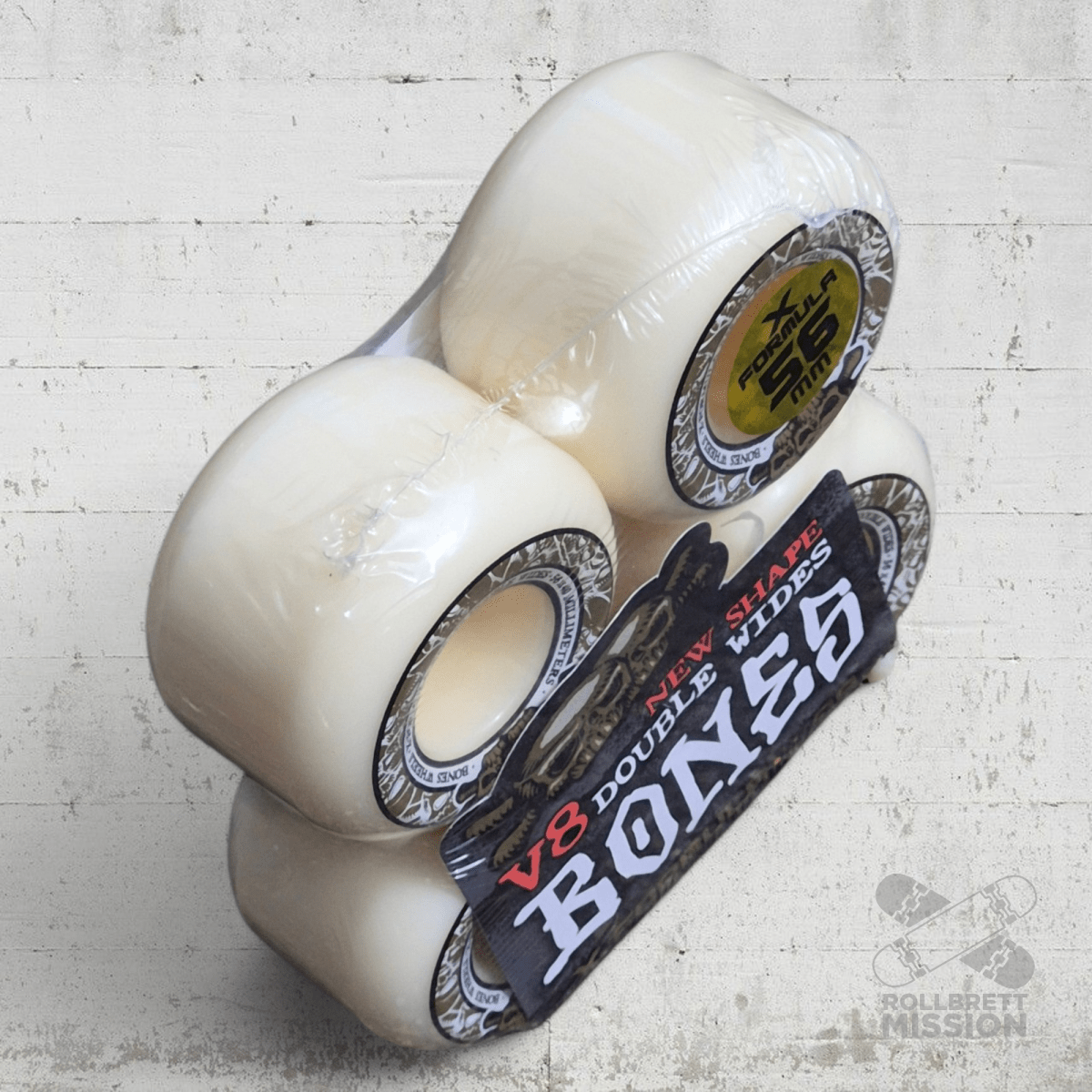 Bones X - Formula 99A 56mm Double Wides V8 Shape Wheels - Skateboard - Rollen - Rollbrett Mission
