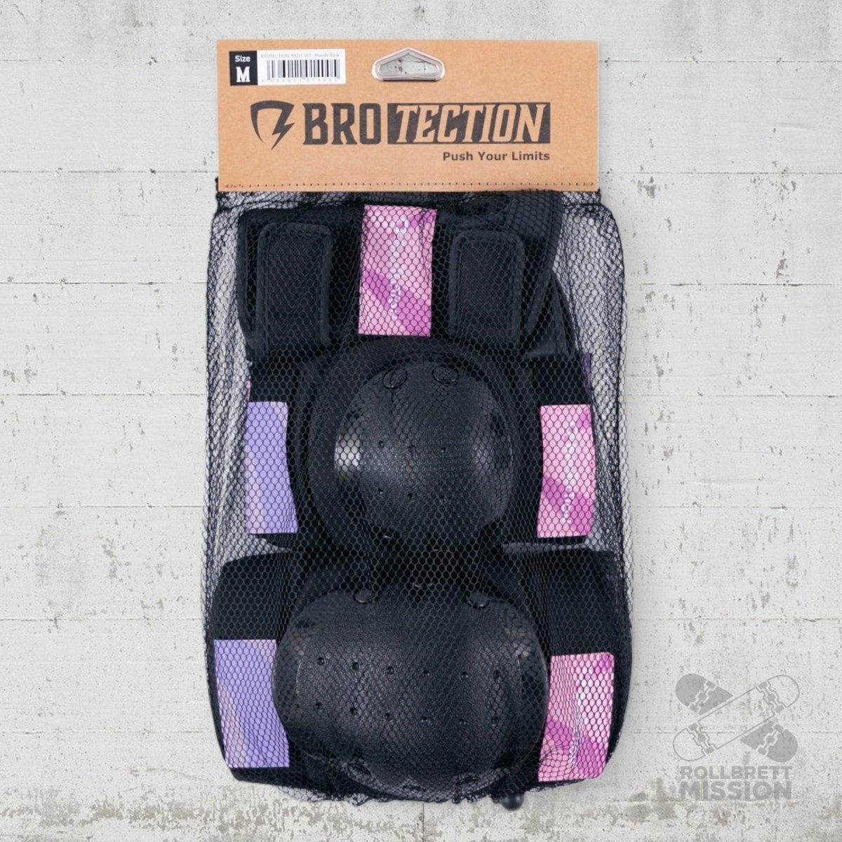 BroTection Schoner Basic Protection Set Purple Block - Skateboarding - Schutzausrüstung - Rollbrett Mission