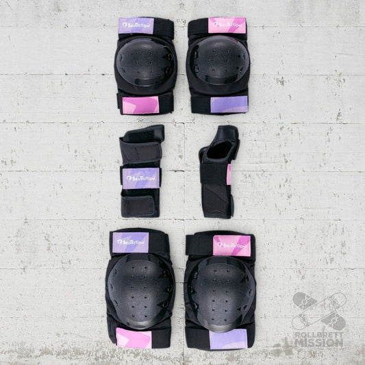 BroTection Schoner Basic Protection Set Purple Block - Skateboarding - Schutzausrüstung - Rollbrett Mission