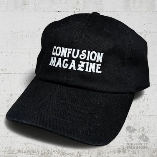 Confusion Magazine Dad Cap Lettering black - Kopfbekleidung & - tücher - Rollbrett Mission