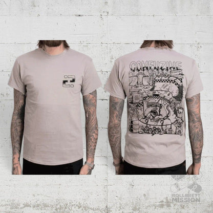 Confusion Magazine T-Shirt Backyard DIY ice grey solid - Rollbrett Mission