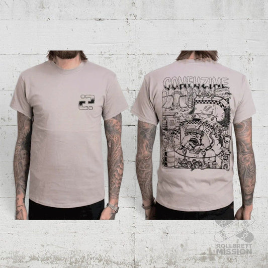 Confusion Magazine T-Shirt Backyard DIY ice grey solid - Rollbrett Mission