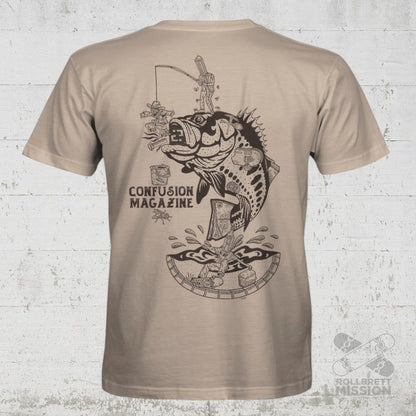 Confusion Magazine T-Shirt Bass Bite sand - Rollbrett Mission