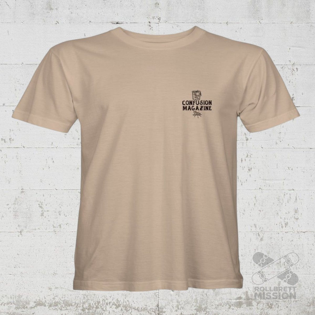 Confusion Magazine T-Shirt Bass Bite sand - Rollbrett Mission