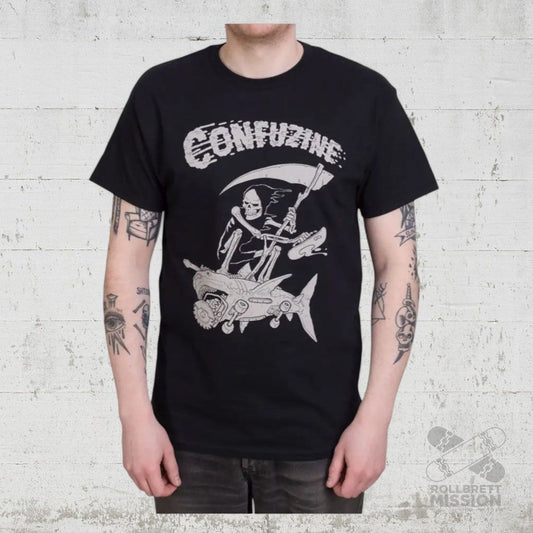 Confusion Magazine T-Shirt Grim Ripper black - Rollbrett Mission