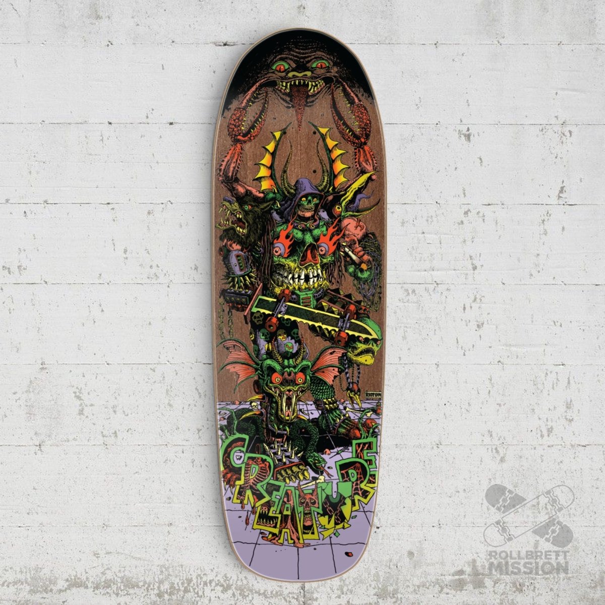 Creature Hallucination Beast Creature Shaped 9.55 Deck - Skateboard-Decks - Rollbrett Mission